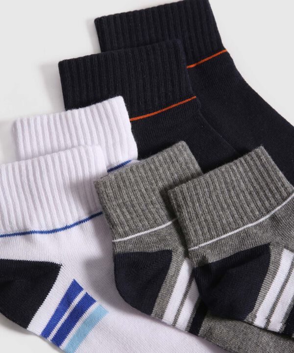 Pack x 3 Medias Invisibles con Franjas image number null