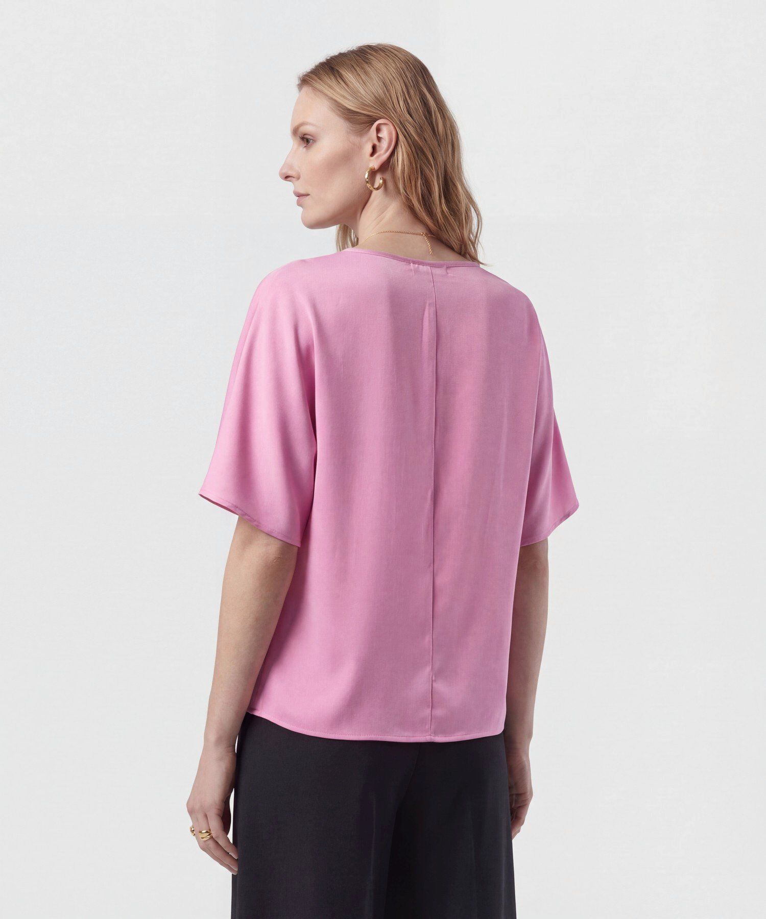 Blusa Minimalista De Manga Corta Para Mujer
