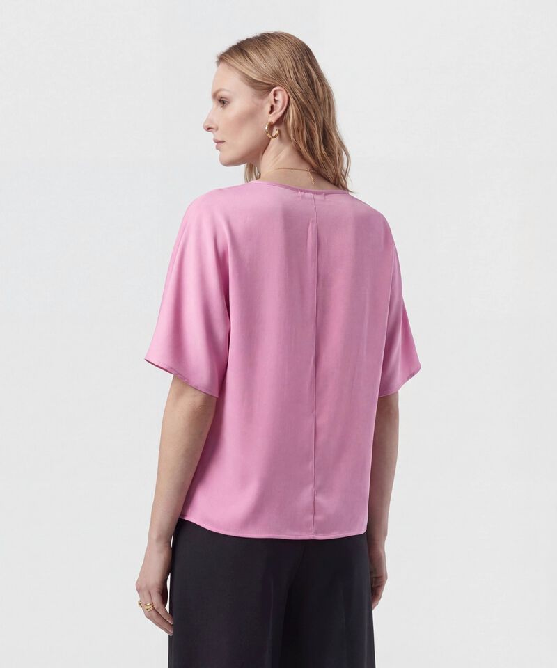 Blusa Minimalista De Manga Corta Para Mujer