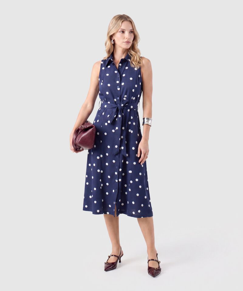 Vestido Camisero Sin Mangas Para Mujer