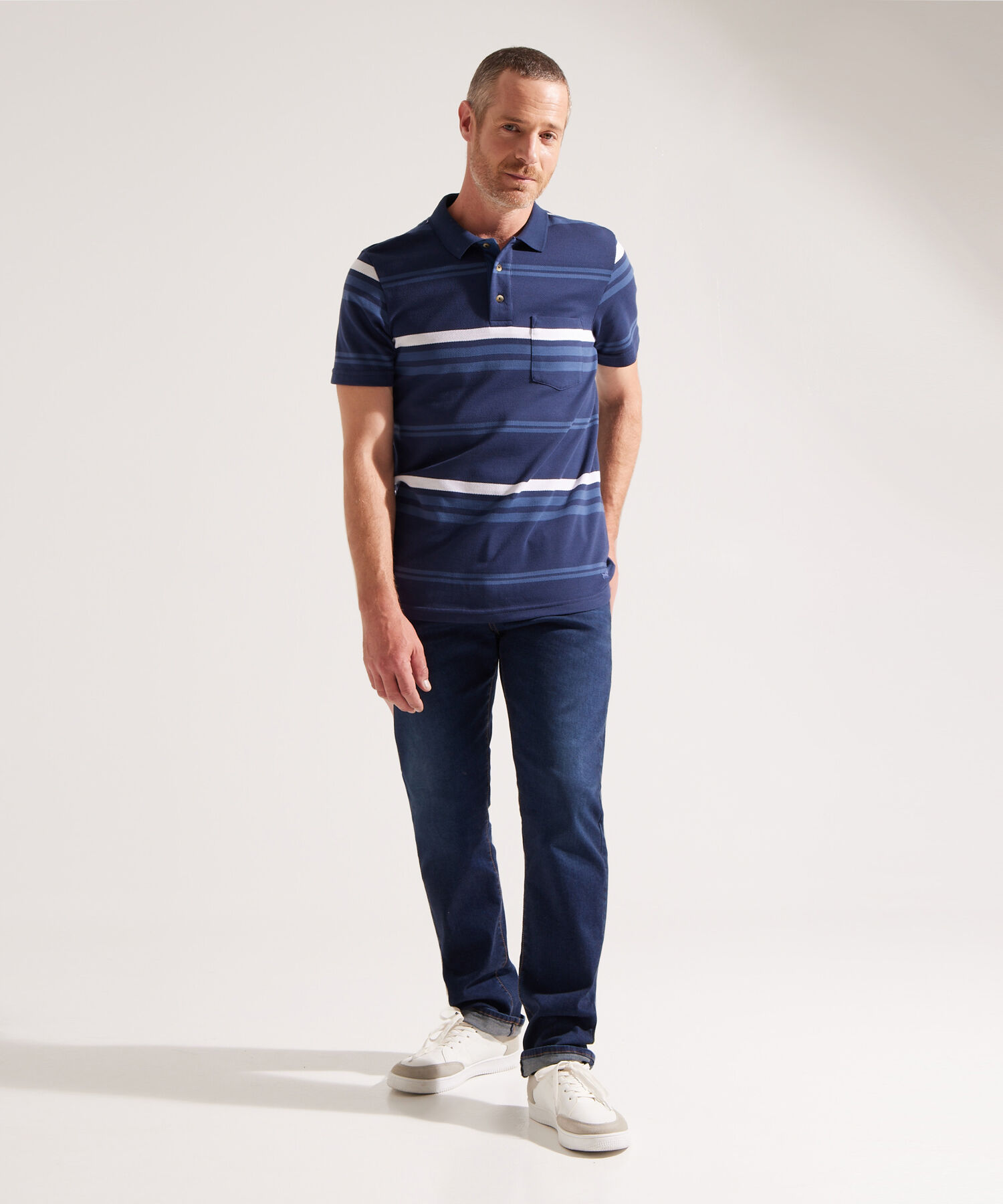 Polo a Rayas con Bolsillo