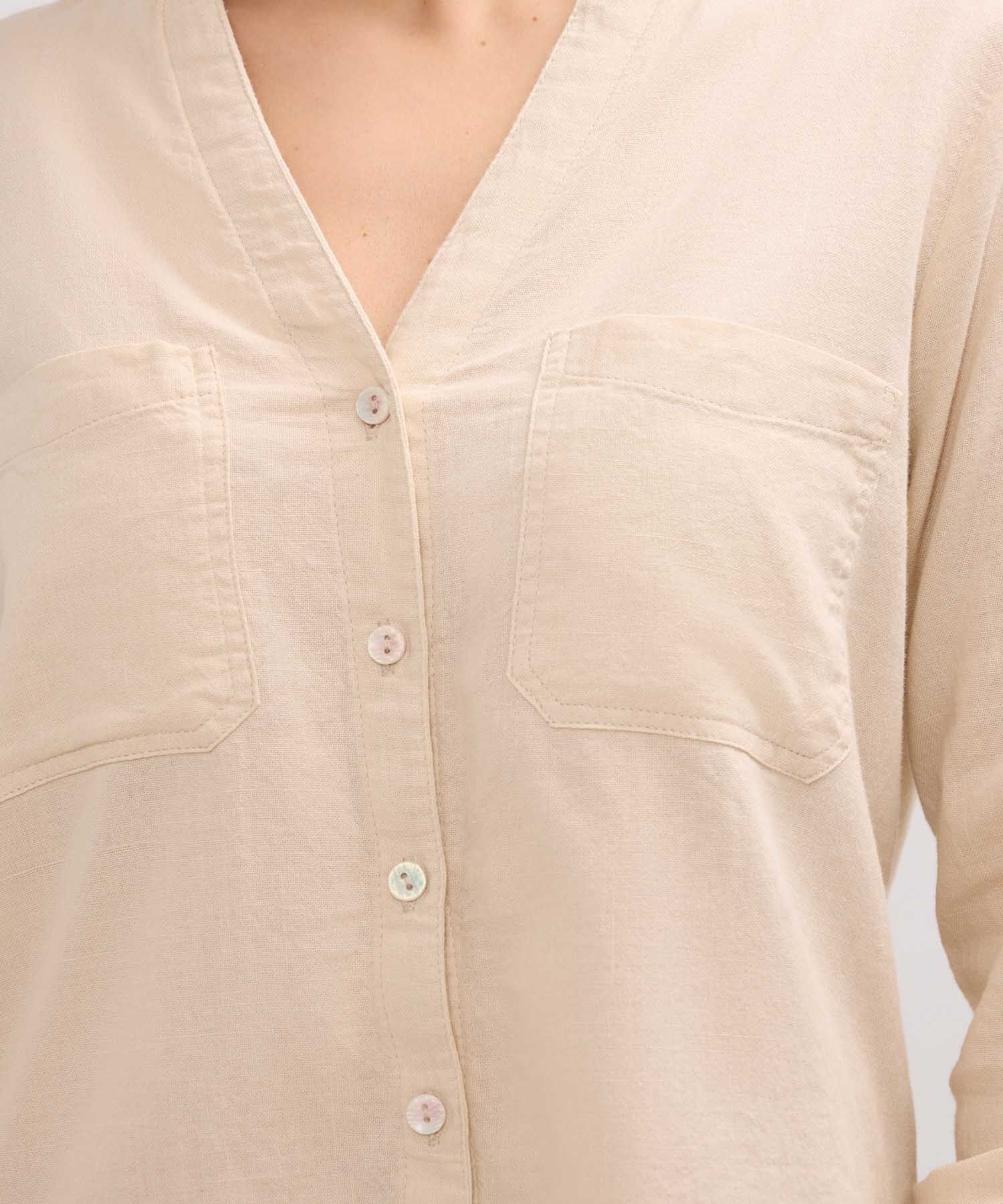 Blusa en Efecto Lino