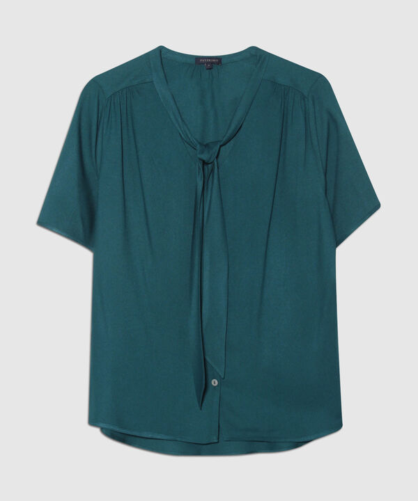Blusa con Cuello Tipo Smoking
