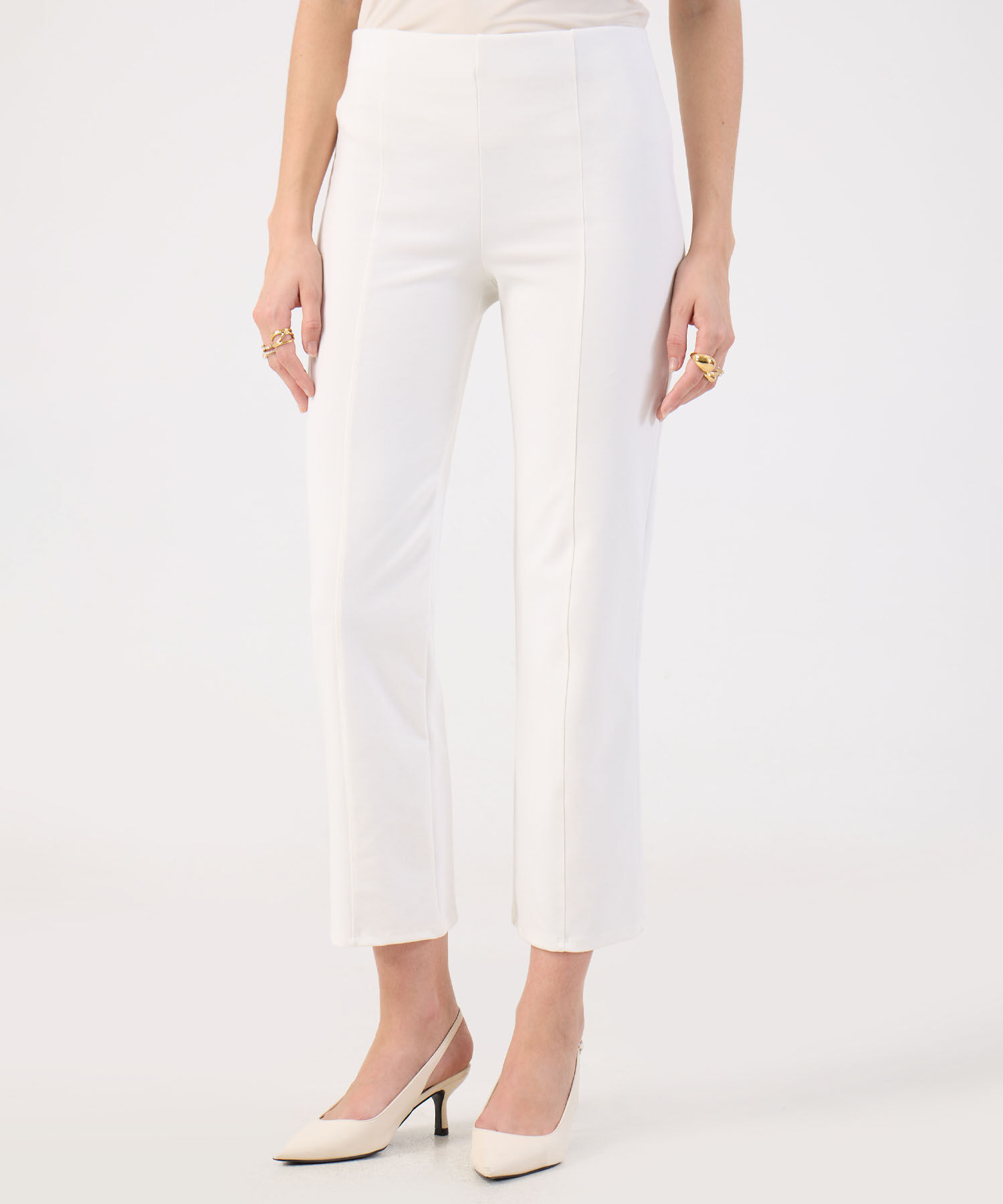 Pantal&oacute;n Para Mujer Tobillero Liso Pretina Ancha