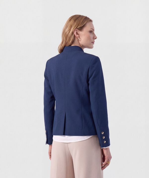 Chaqueta Tipo Militar Con Botones Para Mujer