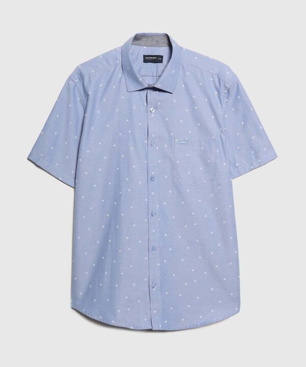 Camisa Manga Corta Estampada Con Bolsillo
