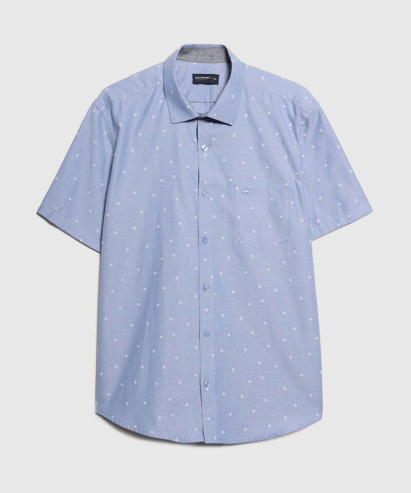 Camisa Manga Corta Estampada Con Bolsillo