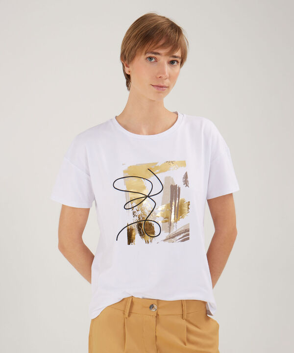 Camiseta Manga Corta Corrida Con Screen En Frente