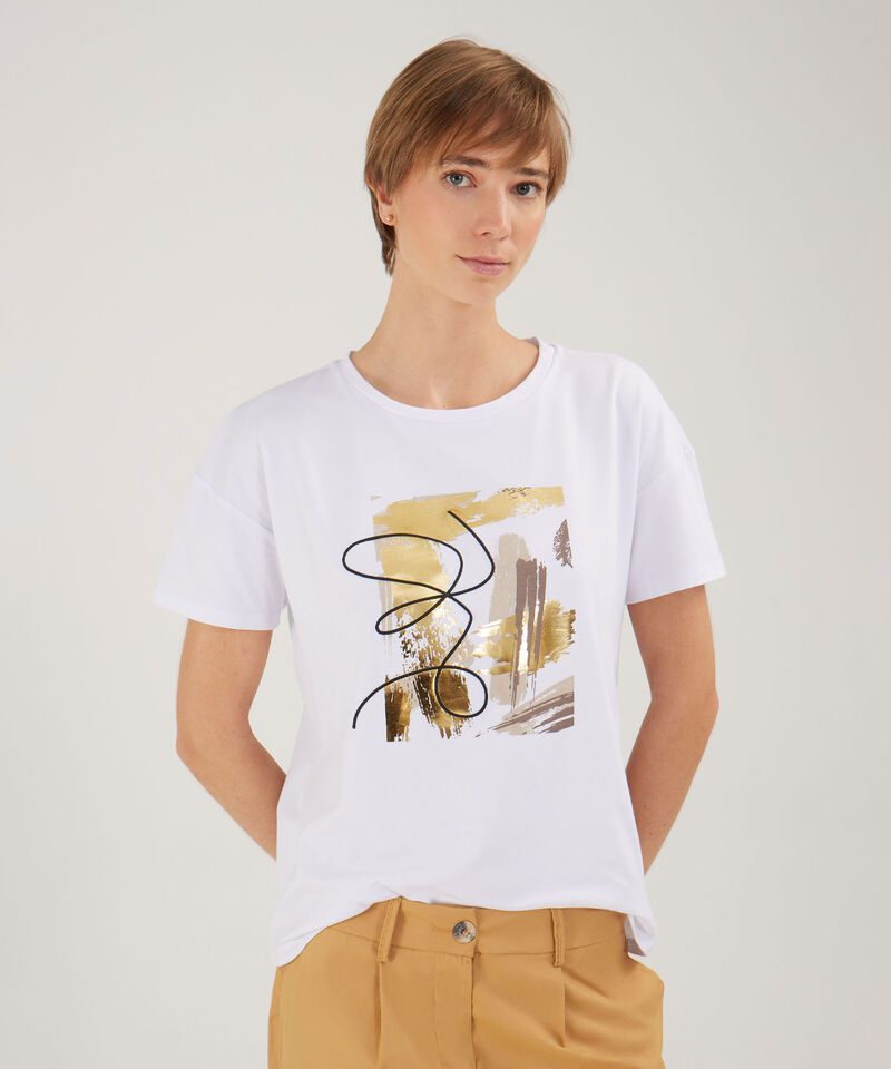 Camiseta Manga Corta Corrida Con Screen En Frente