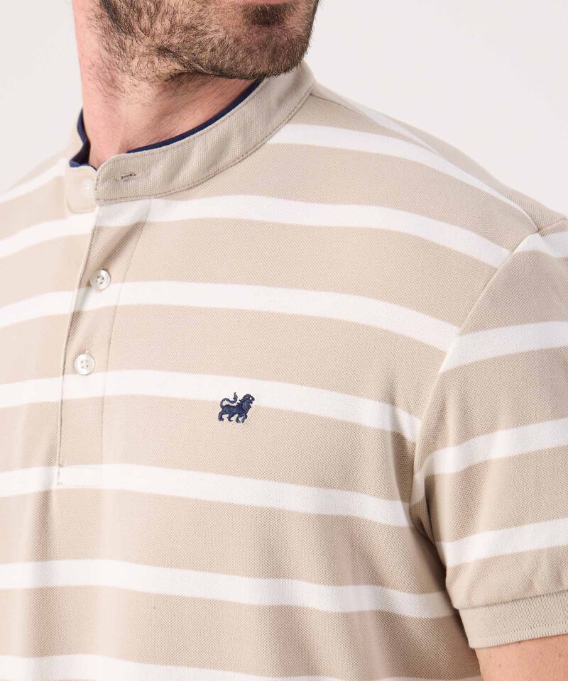 Polo Cuello Mao A Rayas 