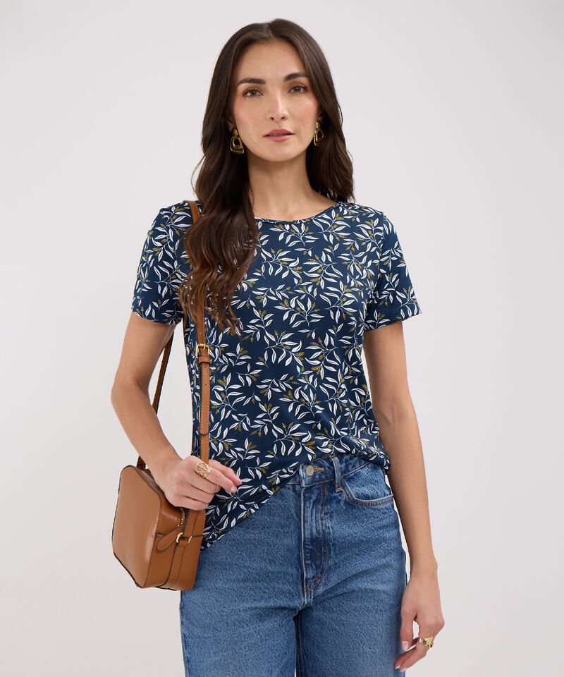Camiseta manga corta estampada