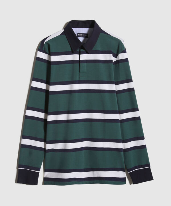 Polo Manga Larga Preteñida