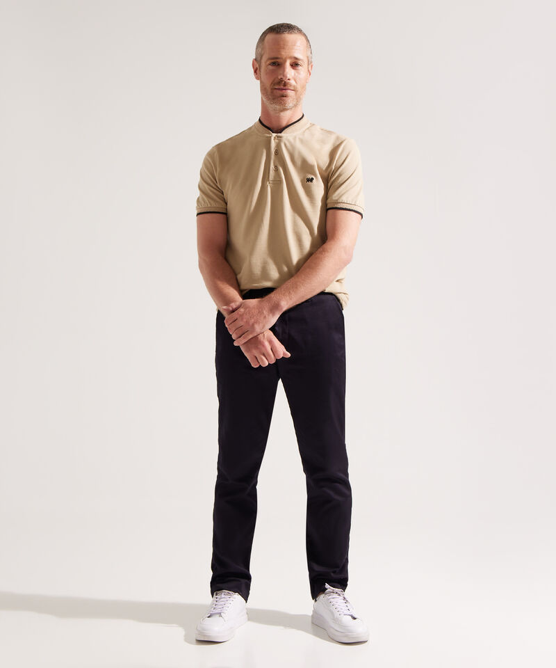 Polo Tejida con Cuello Mao