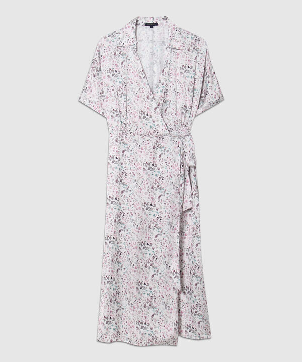 Vestido Estampado En Satín