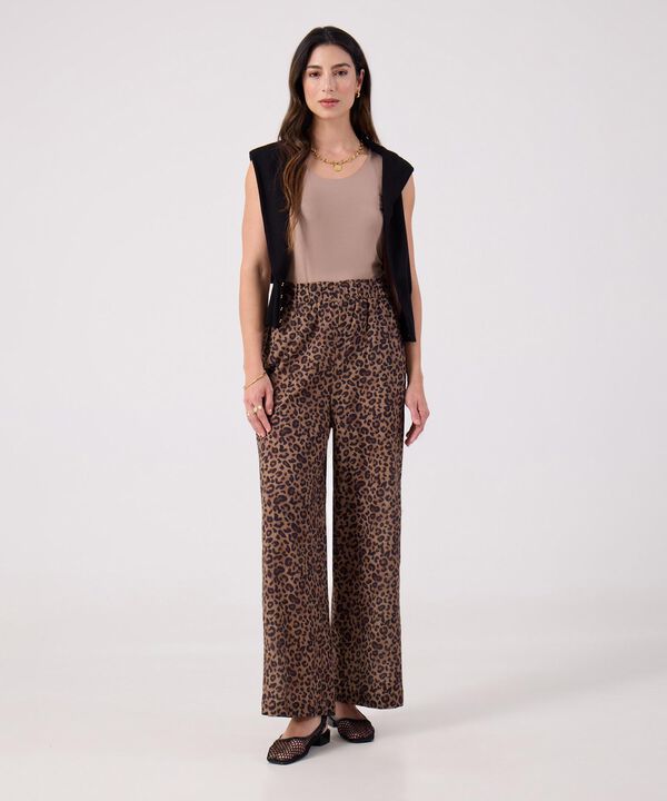 Pantalon Estampado Fluido  image number null