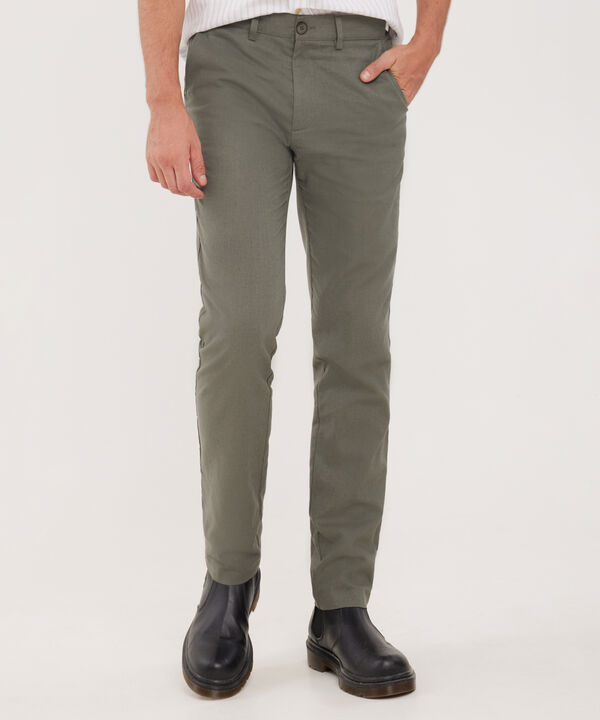 Pantalón Chino Con  Lino image number null