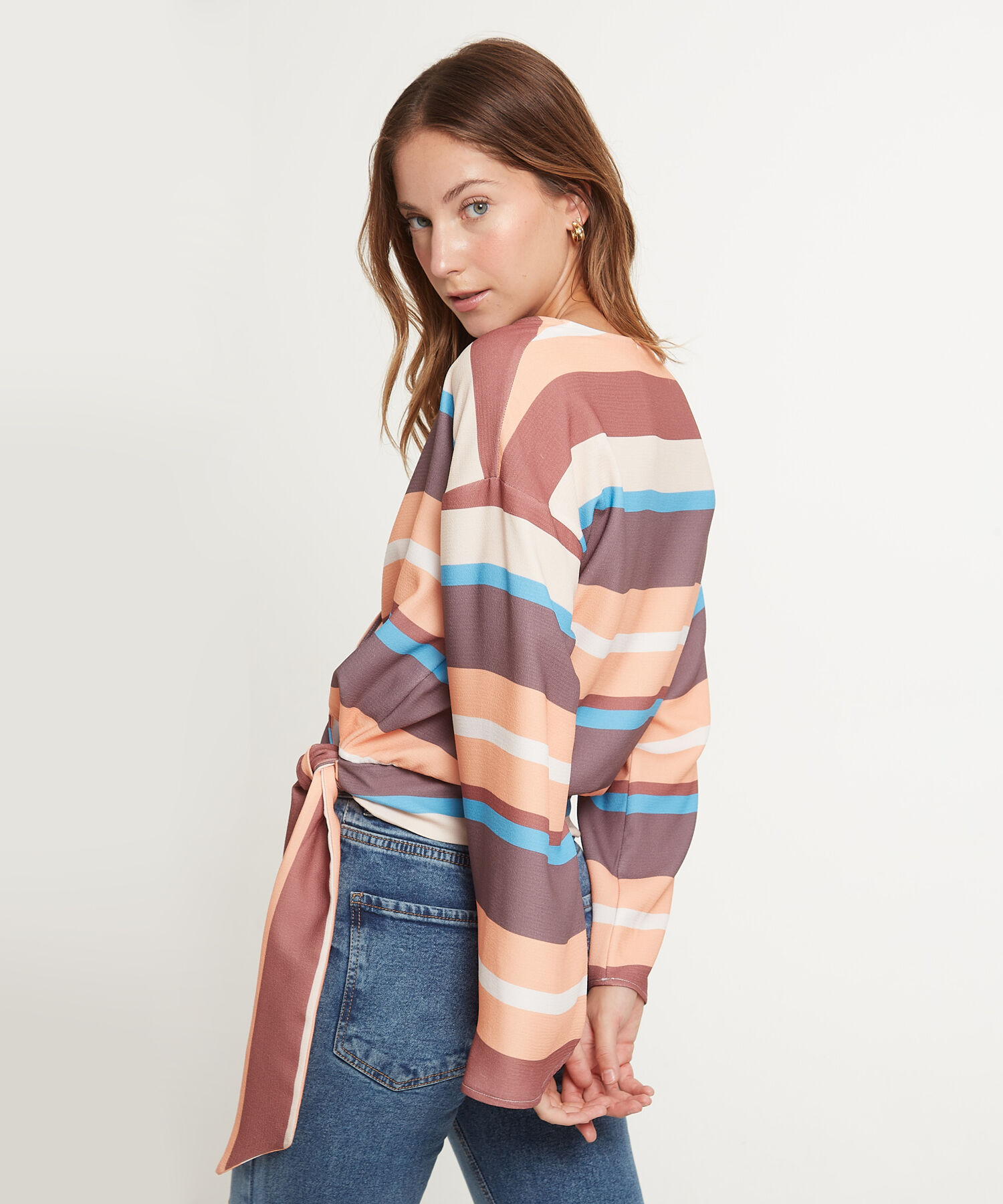 Blusa Estampada Cuello V