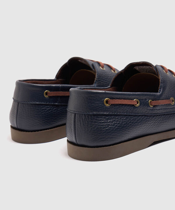 Zapato Driver De Cuero Texturizado Hombre