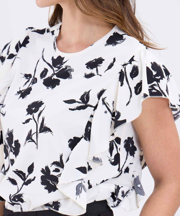 Blusa Estampada Y Manga Con Boleros image number null