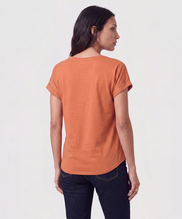 Blusa Manga Con Dobladillo Para Mujer