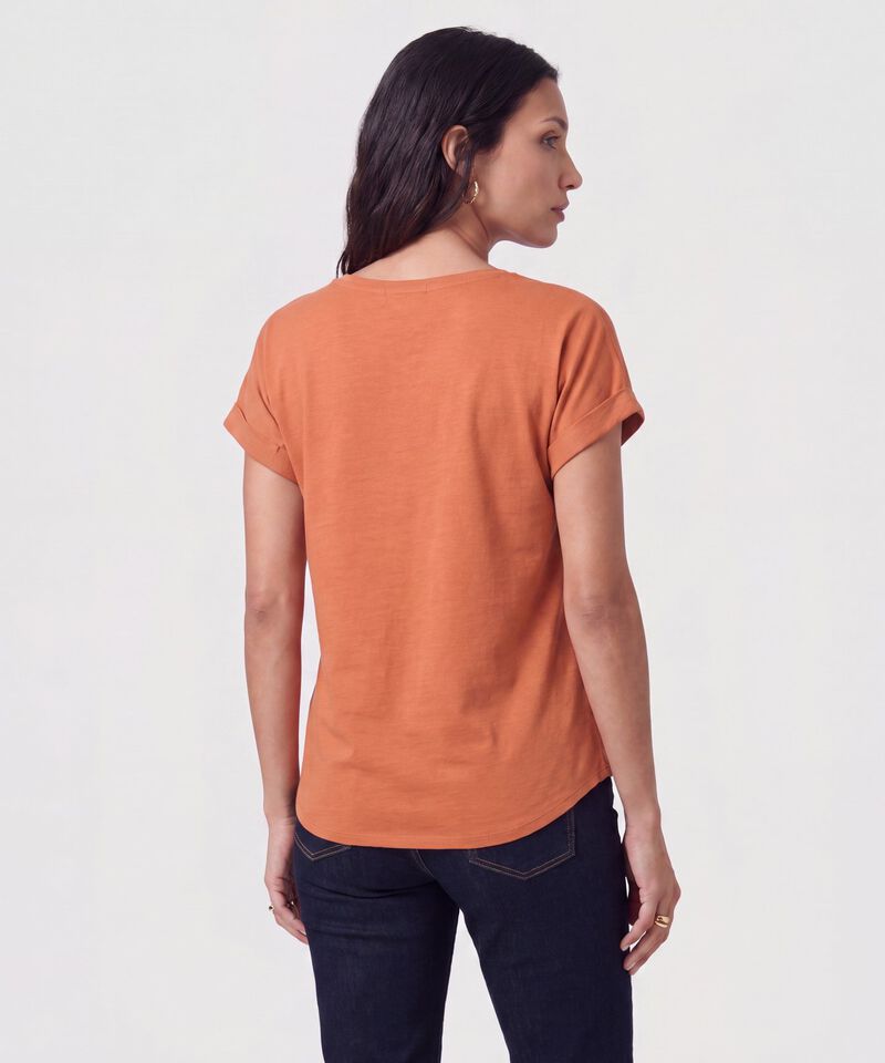 Blusa Manga Con Dobladillo Para Mujer