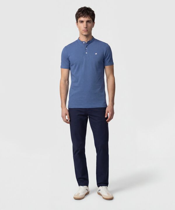 Polo Unicolor Cuello Mao 