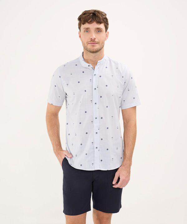 Camisa Estampada Cuello Mao image number null