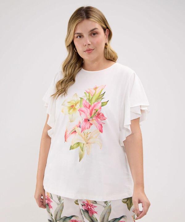 Camiseta Estampado Orquideas image number null