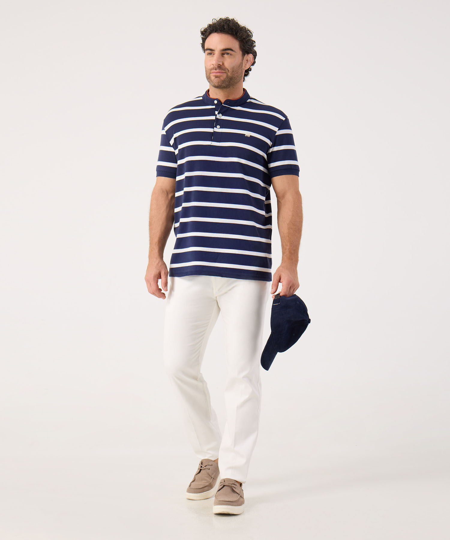 Polo Cuello Mao A Rayas 