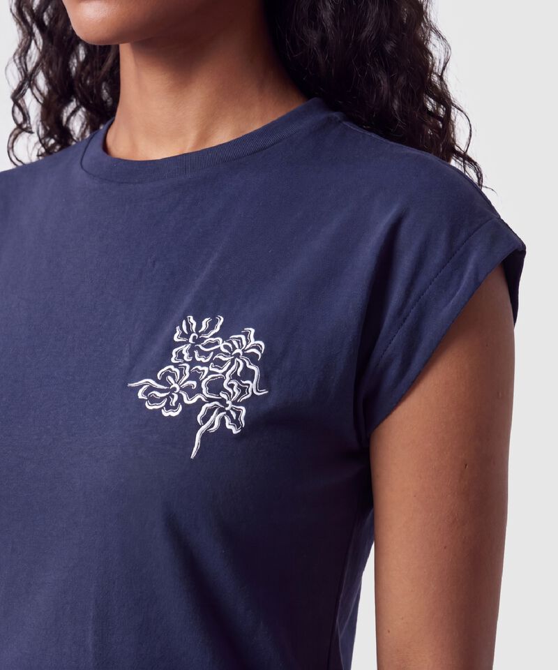 Camiseta Con Bordado Para Mujer