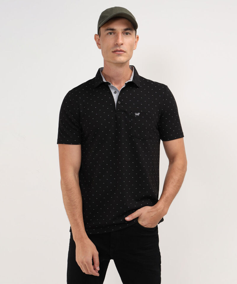 Polo Cuello Maquina Estampada