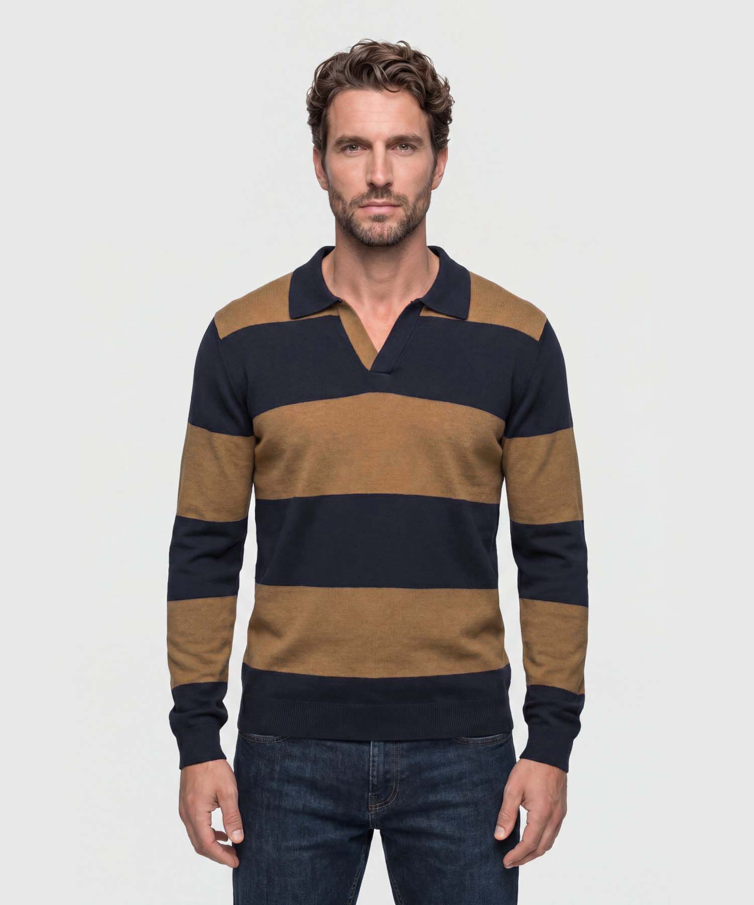 Buzo Tipo Polo Tejido para Hombre