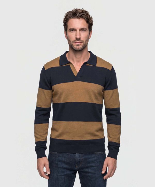 Buzo Tipo Polo Tejido para Hombre