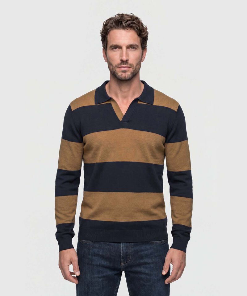 Buzo Tipo Polo Tejido para Hombre