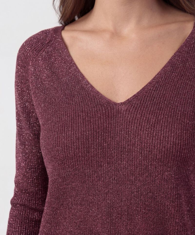 Saco De Punto Cuello En V Mujer