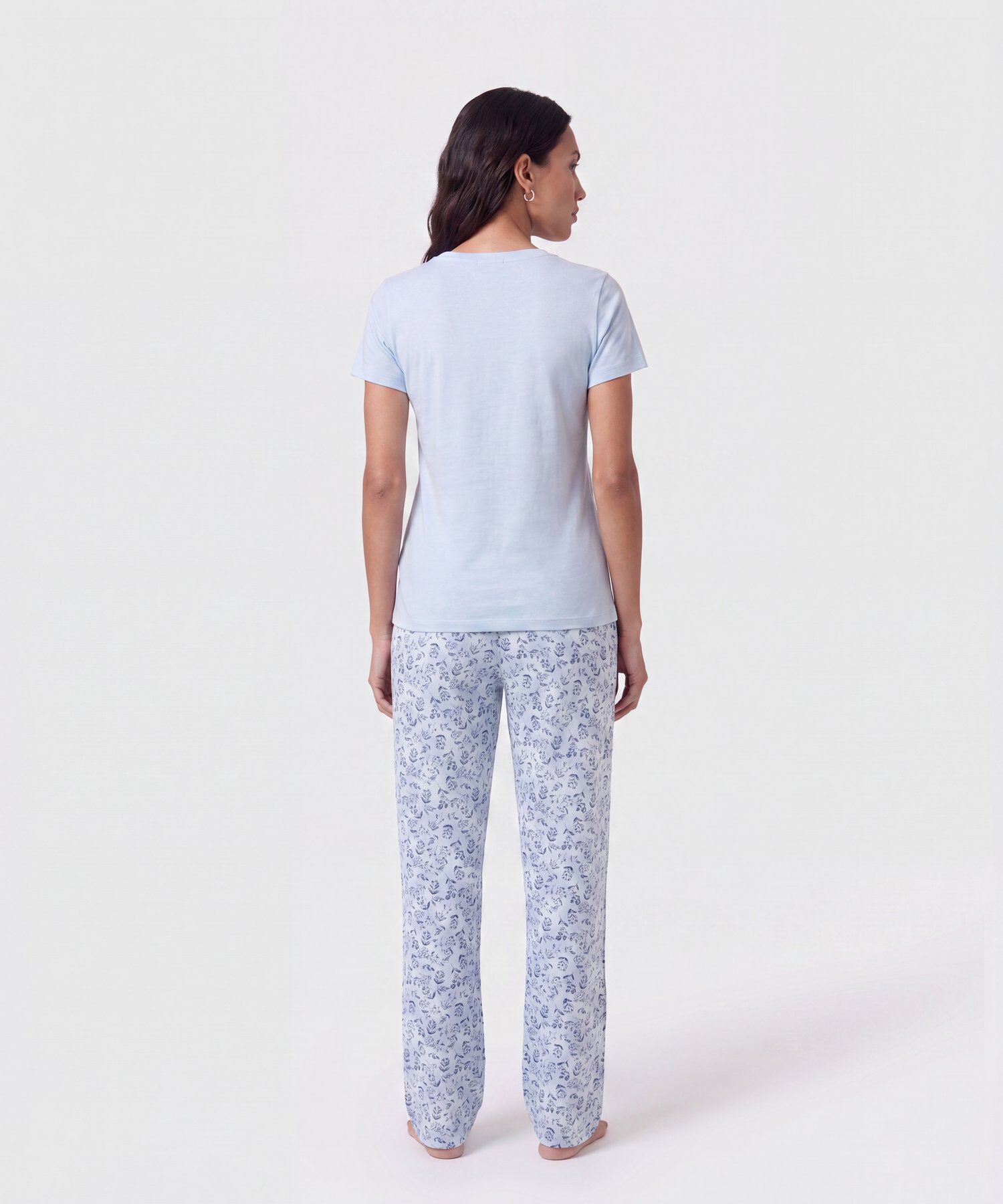 Pijama De Pantal&oacute;n Largo Y Camiseta Mujer