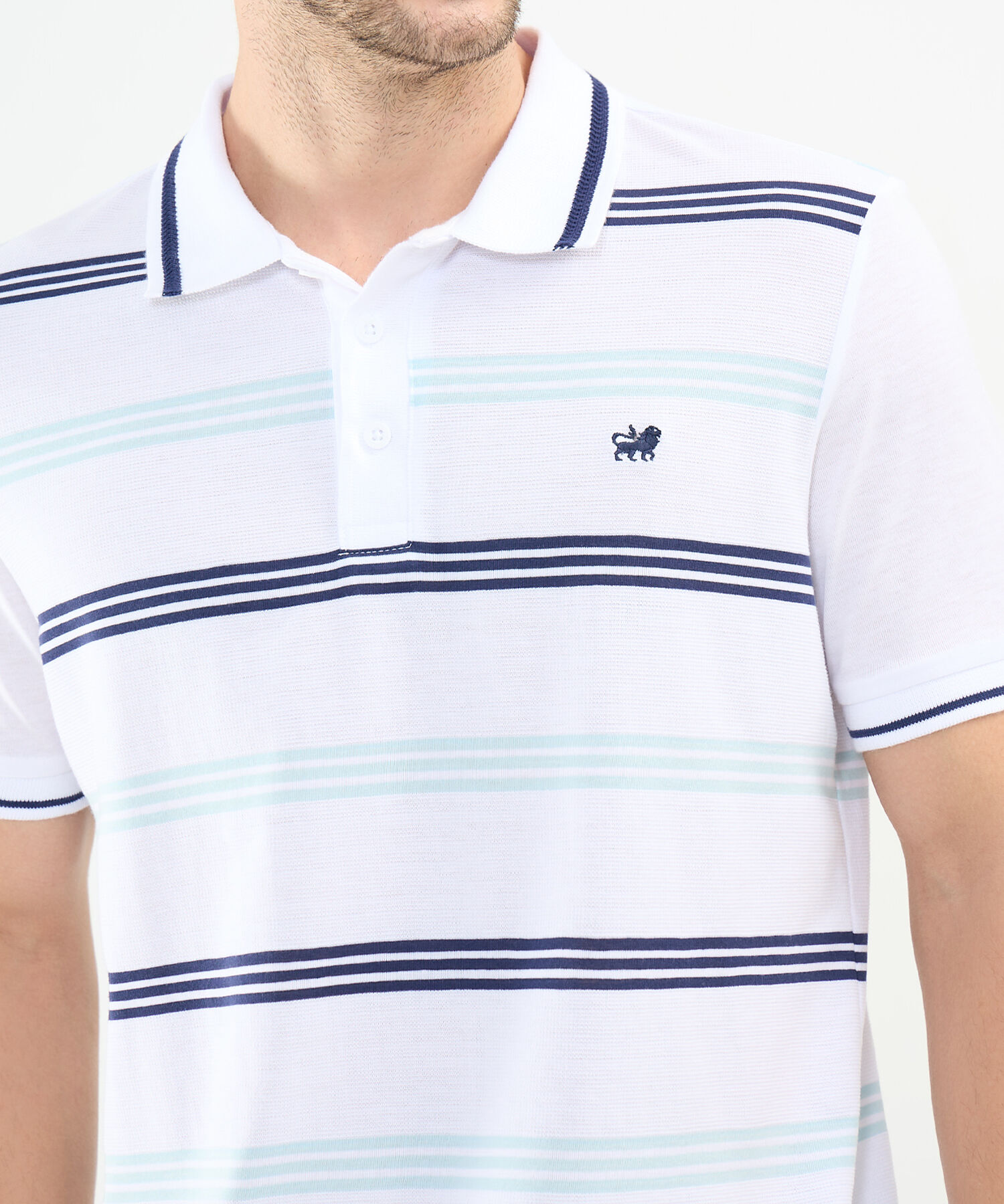 Polo Tejida con Franjas
