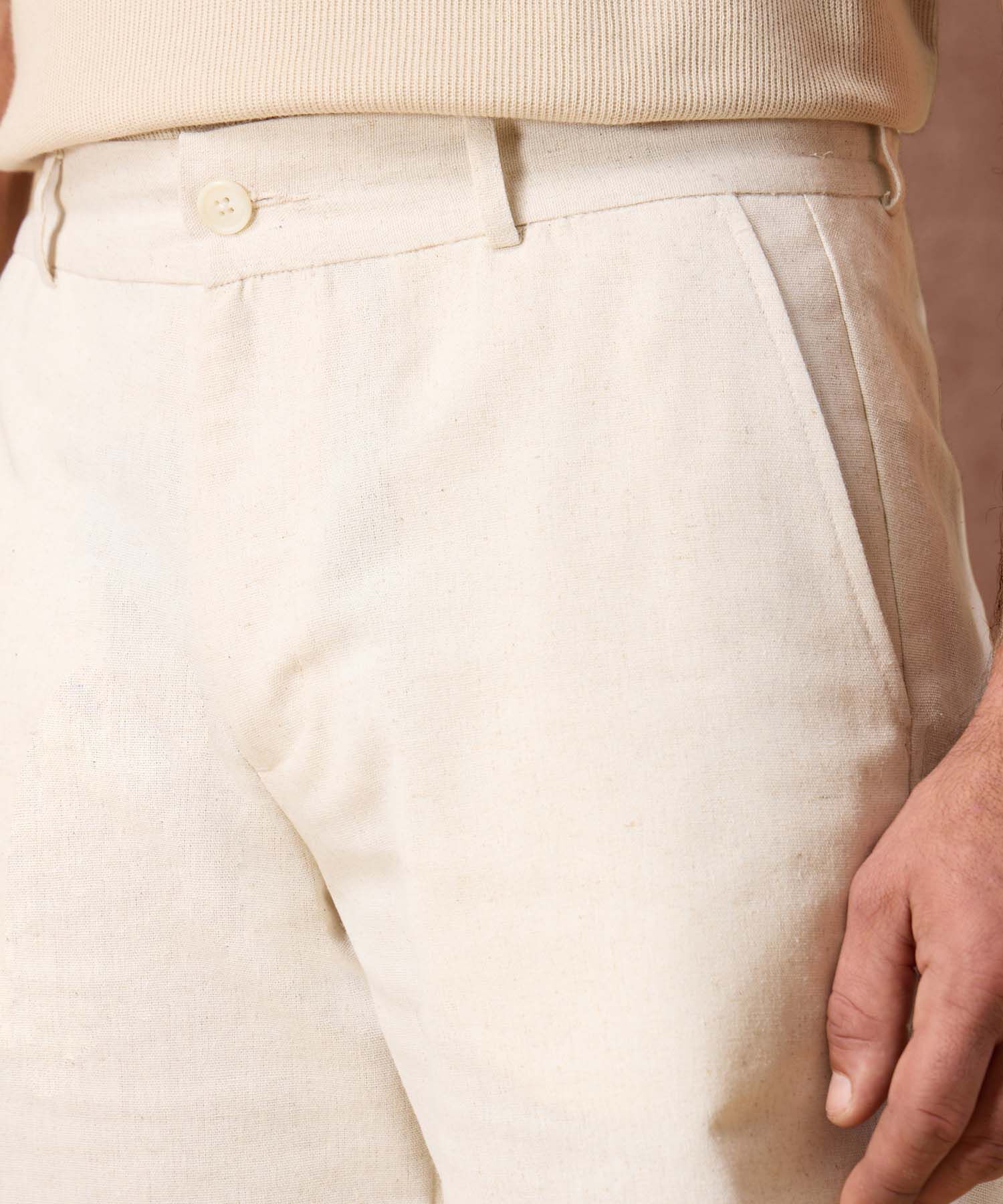 Bermuda de Lino Suave Para Hombre