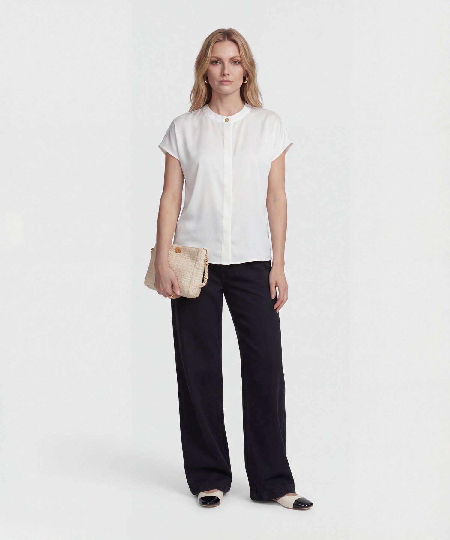 Blusa Unicolor Con Detalle 