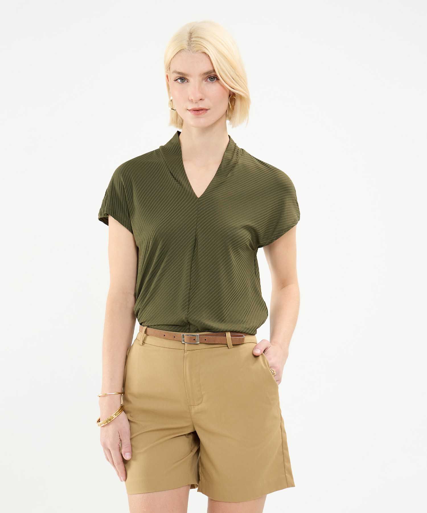 Blusa Escote en V