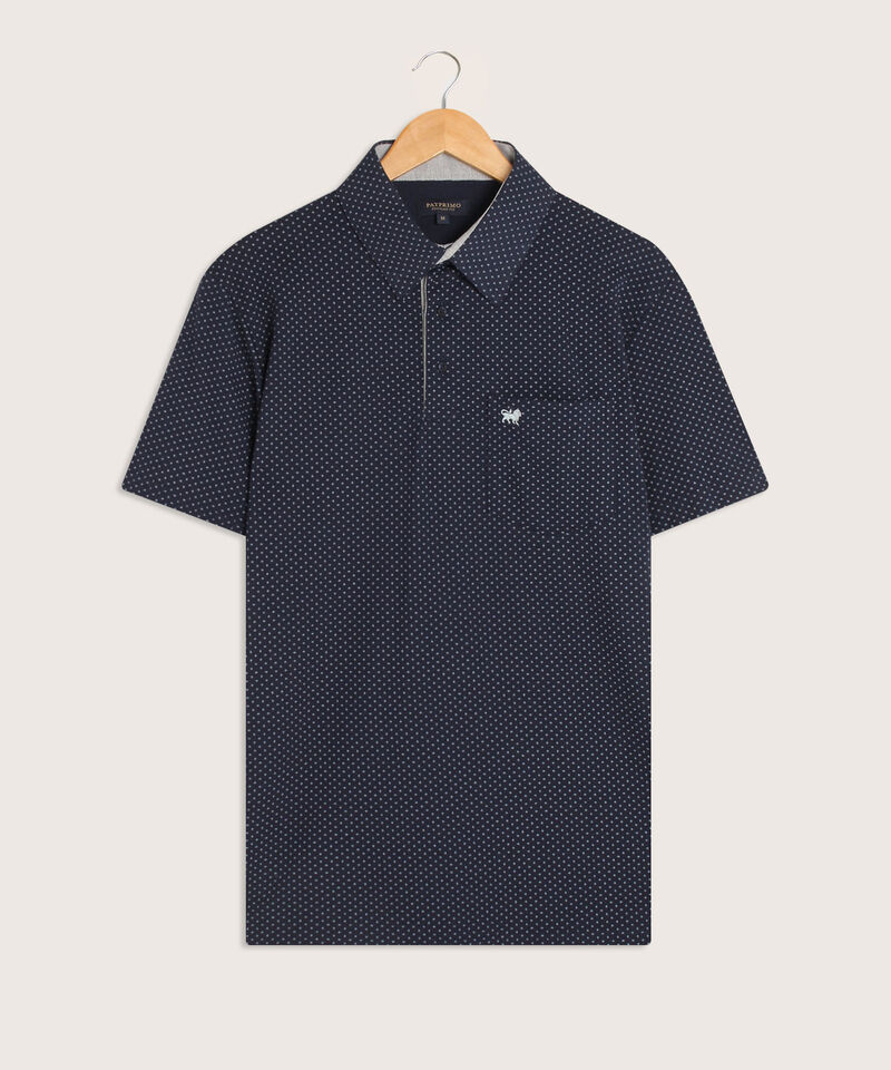 Polo Estampada Cuello Duro