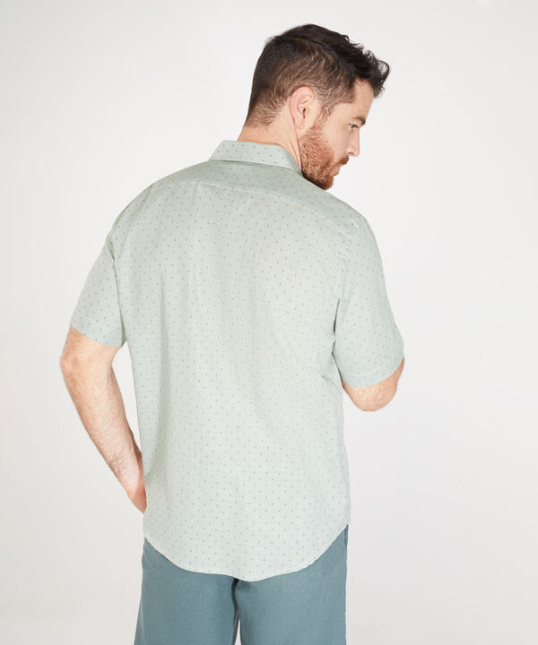 Camisa Estampada Manga Corta Con Bolsillo Y Silueta Regular Fit, Sunset Dust Línea Moda