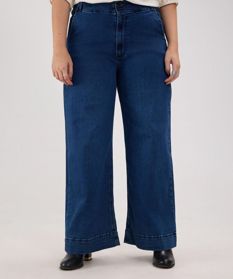 Jean Wide Leg Tono Azul Medio