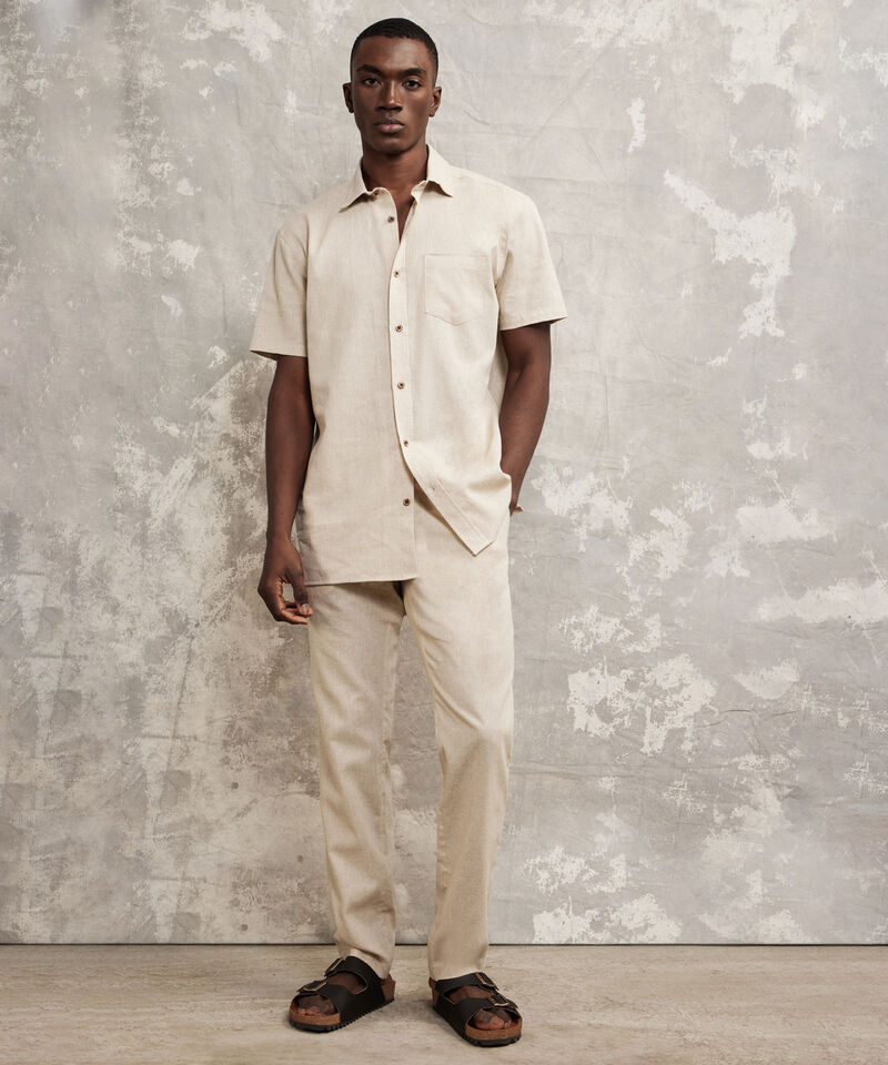 Pantalón Tipo Chino En Lino