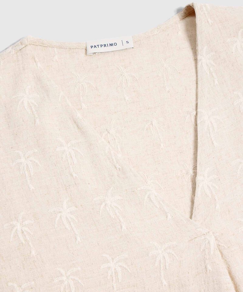 Blusa Estampada con Manga Corta para Mujer