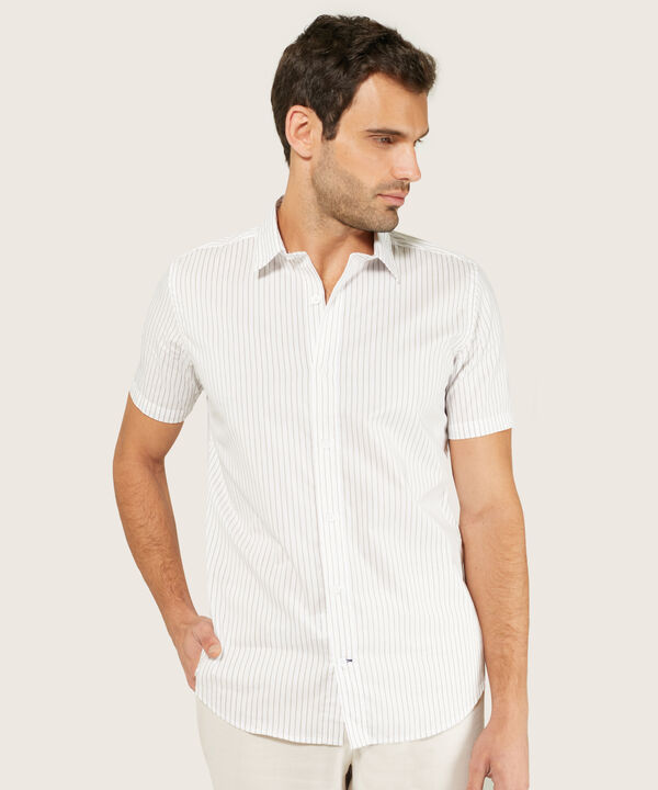 Camisa Manga Corta Prete&ntilde;ida, Cuello Formal image number null