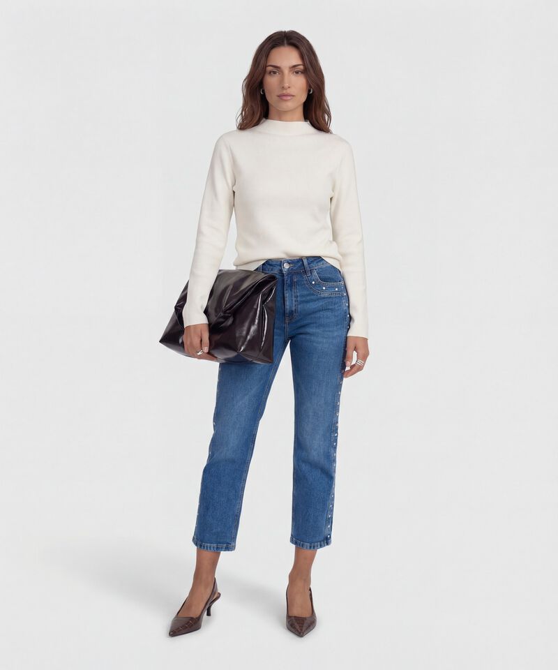 Saco Tejido Cuello Alto para Mujer