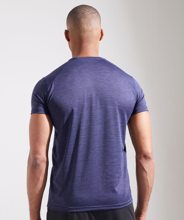 Camiseta Básica Manga Corta Cuello Redondo Jaspe Con Screen, Sport Líneas Patprimo