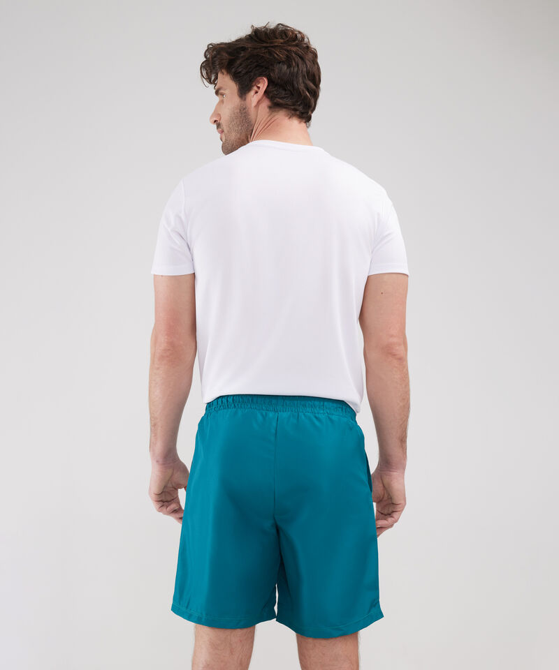 Bermuda Plana Con Boxer Interno Unicolor