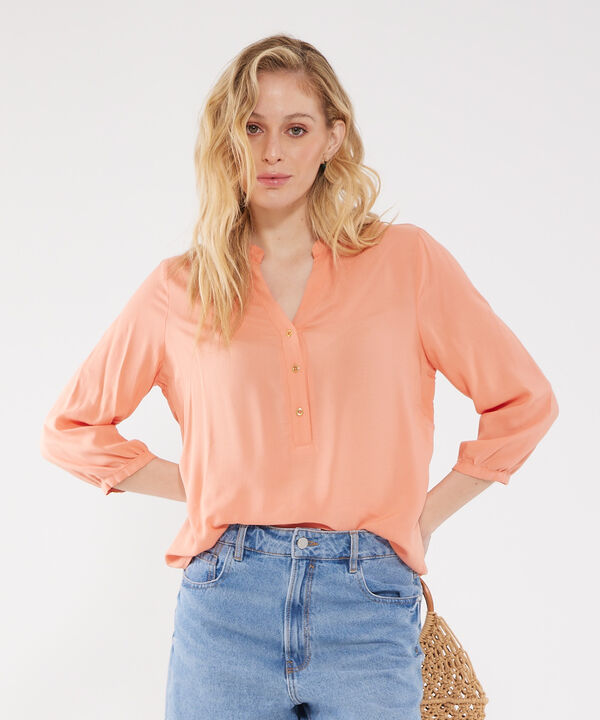 Blusa con Cuello Mao image number null